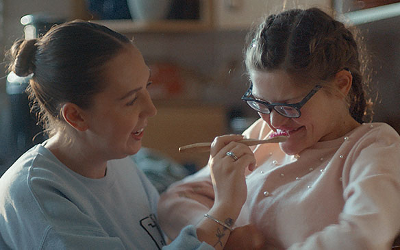 Chloe, carer for her sister Phoebe Chloe, carer for her sister Phoebe